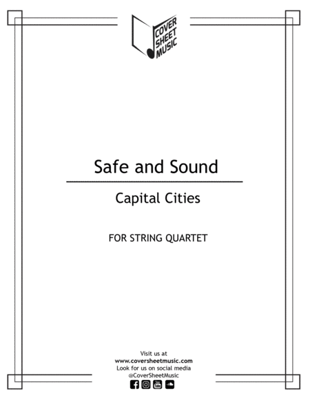 Free Sheet Music Safe And Sound String Quartet