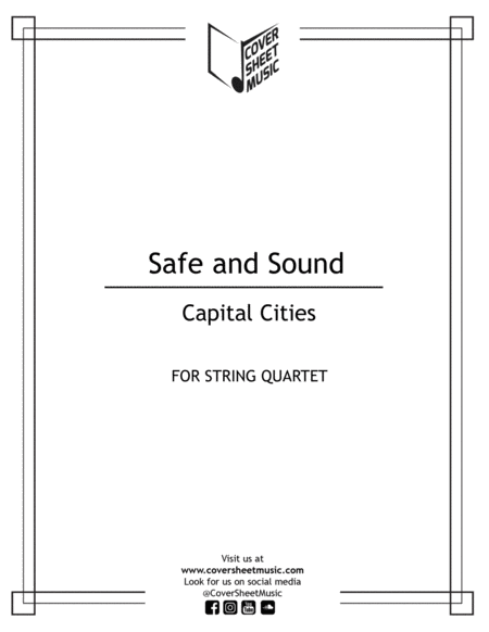 Safe And Sound String Quartet Sheet Music