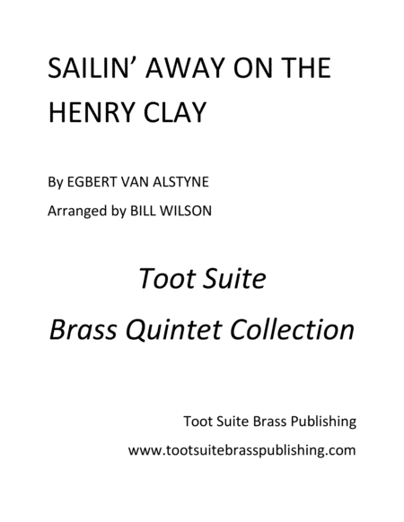 Free Sheet Music Sailin Away On The Henry Clay