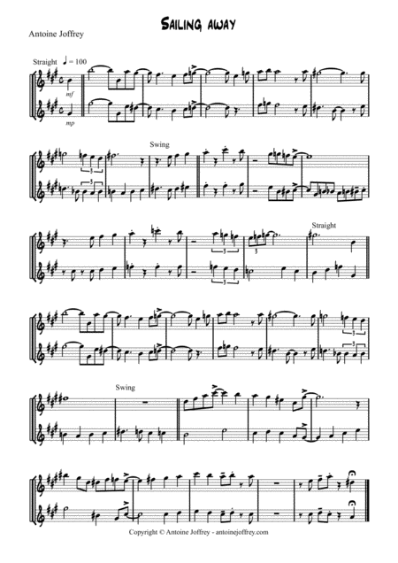 Sailing Away Sheet Music