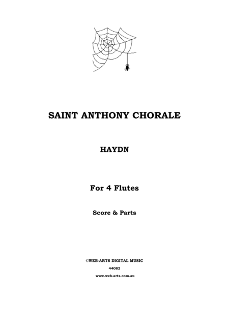 Free Sheet Music Saint Anthony Chorale For 4 Flutes