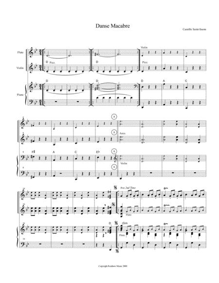 Free Sheet Music Saint Saens 1874 Op 40 Danse Macabre