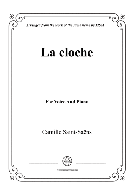 Saint Sans La Cloche For Flute And Piano Sheet Music