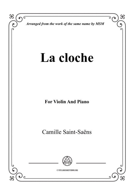 Saint Sans La Cloche For Violin And Piano Sheet Music