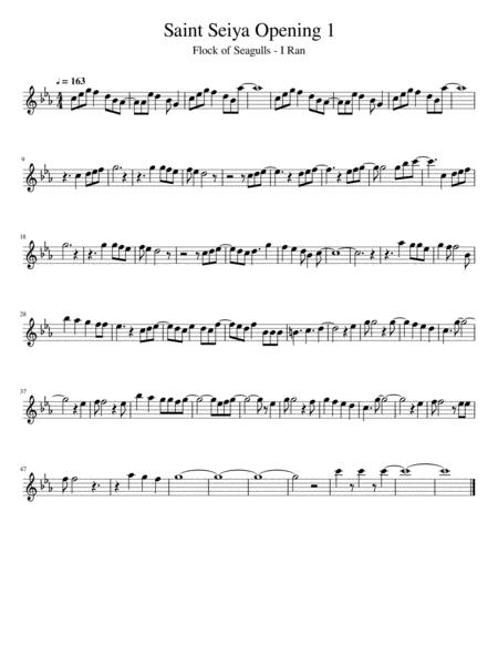 Free Sheet Music Saint Seiya Opening 1