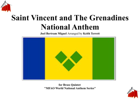 Free Sheet Music Saint Vincent And The Grenadines National Anthem For Brass Quintet