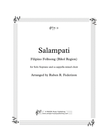 Salampati The Dove A Filipino Folksong Sheet Music