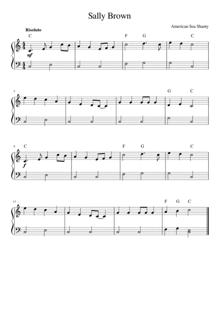 Free Sheet Music Sally Brown