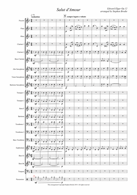 Free Sheet Music Salut D Amour Opus 12