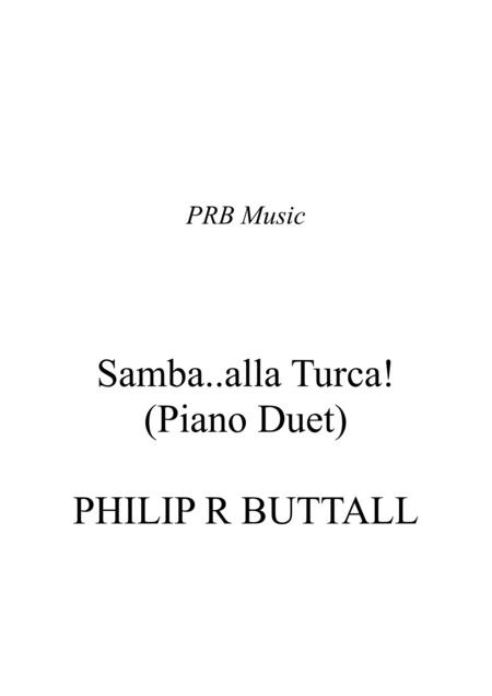 Free Sheet Music Samba Alla Turca Piano Duet Four Hands