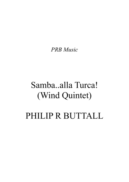 Samba Alla Turca Wind Quintet Score Sheet Music