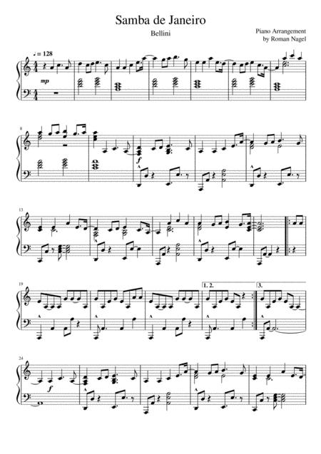 Free Sheet Music Samba De Janeiro