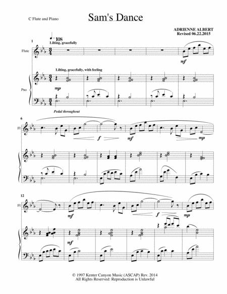 Sams Dance For Flute And Piano Sheet Music