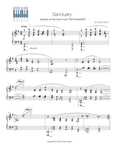 Sanctuary Prelude On The Hymn Tune Old Hundredth Sheet Music