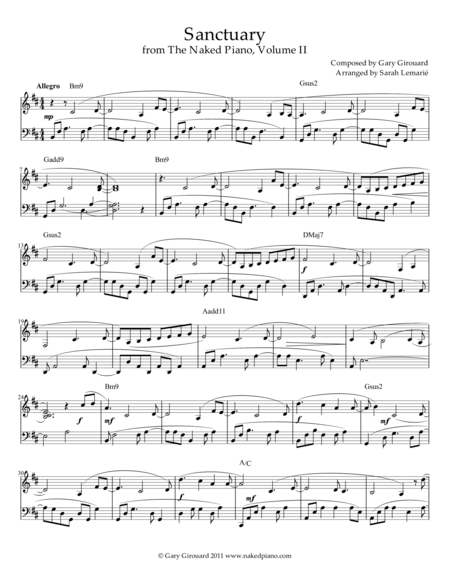 Free Sheet Music Sanctuary