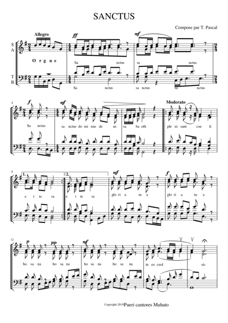 Sanctus Sheet Music