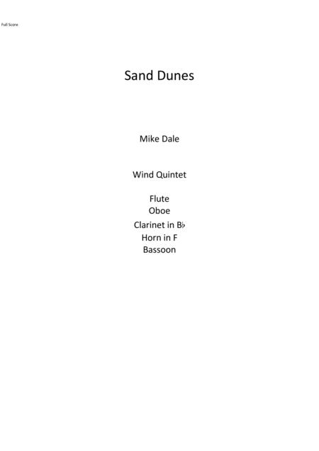 Sand Dunes Sheet Music