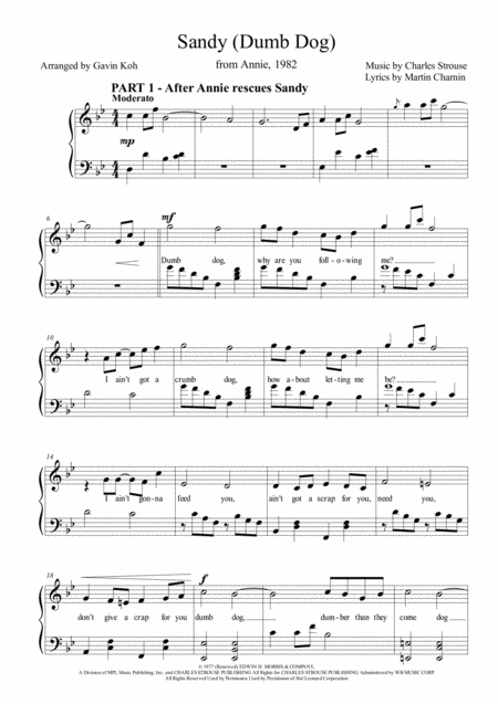 Sandy Dumb Dog Sheet Music