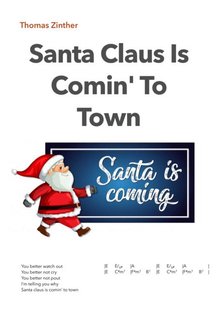 Santa Claus Is Comin To Town Chords And Lyrics Easy To Follow Sheet Music