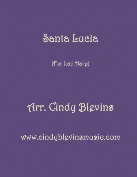 Free Sheet Music Santa Lucia Arranged For Lap Harp From My Book Feast Of Favorites Vol 2