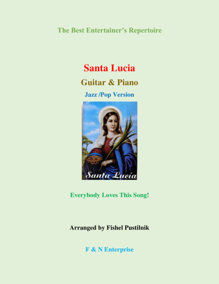 Santa Lucia Piano Background For Guitar And Piano Jazz Pop Version Sheet Music