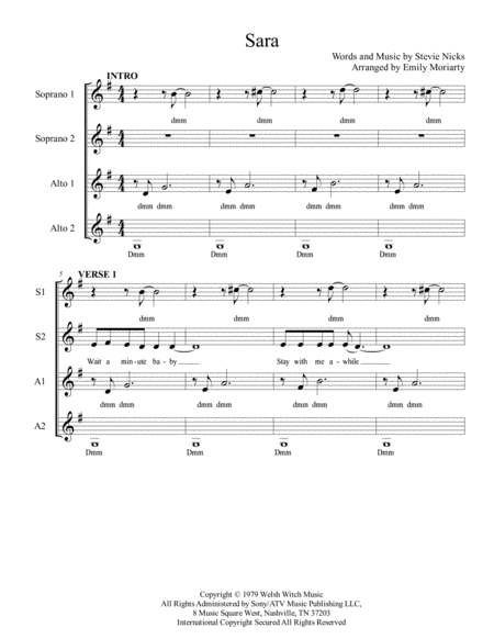 Sara Ssaa Sheet Music