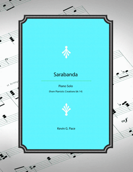 Sarabanda Original Piano Solo Sheet Music