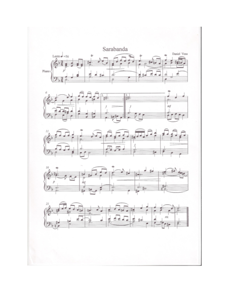 Sarabanda Sheet Music