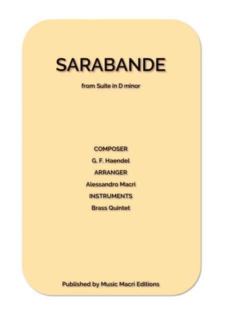 Sarabande From Suite In D Minor By G F Haendel Sheet Music