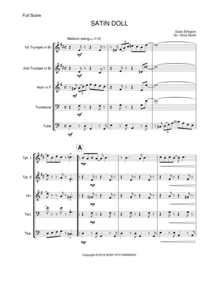 Satin Doll Brass Quintet Sheet Music