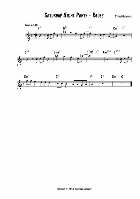 Saturday Night Party Blues Sheet Music