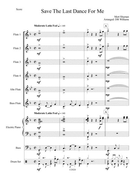 Save The Last Dance For Me Flute Choir Sheet Music