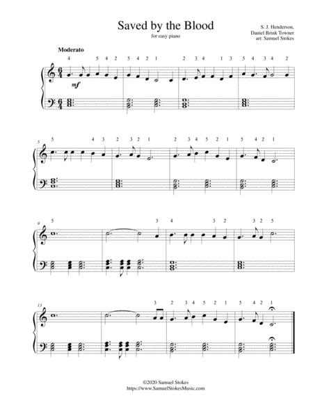 Saved By The Blood For Easy Piano Sheet Music