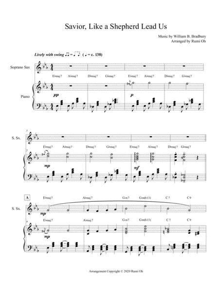 Savior Like A Shepherd Lead Us Hymn Arrangement For Piano And Sop Saxophone Sheet Music