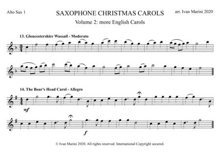 Saxophone Christmas Carols Vol 2 12 More English Carols For Sax Quartet Satb Or Aatb Sheet Music