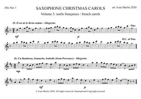 Free Sheet Music Saxophone Christmas Carols Vol 3 13 World Famous French Carols For Sax Quartet Satb Or Aatb