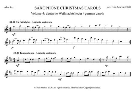 Free Sheet Music Saxophone Christmas Carols Vol 4 12 World Famous German Carols For Sax Quartet Satb Or Aatb