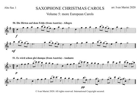Free Sheet Music Saxophone Christmas Carols Vol 5 12 World Famous European Carols For Sax Quartet Satb Or Aatb