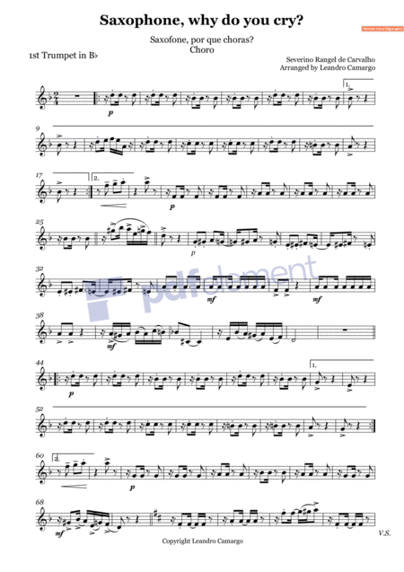 Saxophone Why Do You Cry Saxofone Porque Choras Sheet Music