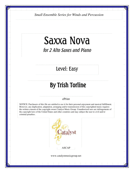 Free Sheet Music Saxxa Nova