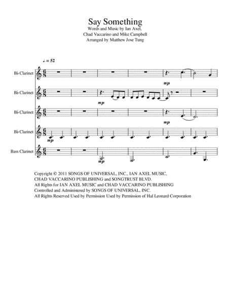 Say Something Sheet Music