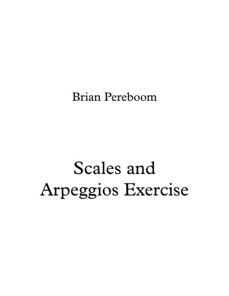 Scales And Arpeggios Sheet Music