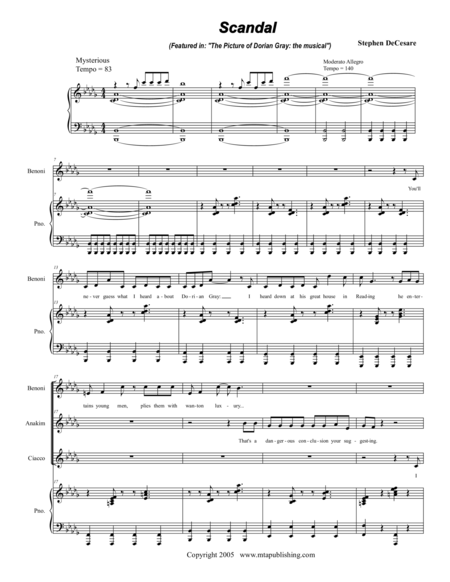 Scandal Sheet Music