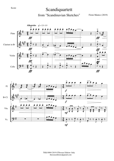 Scandiquartett Sheet Music