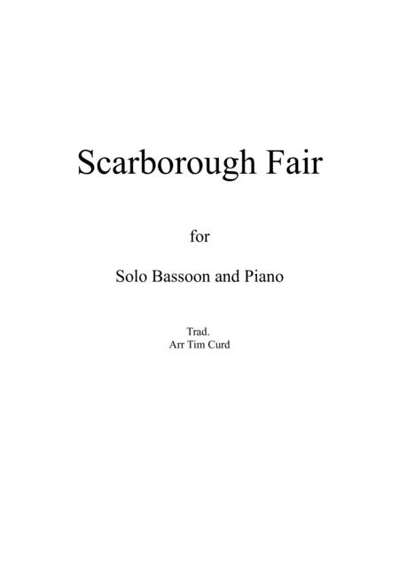 Scarborough Fair For Solo Bassoon And Piano Sheet Music