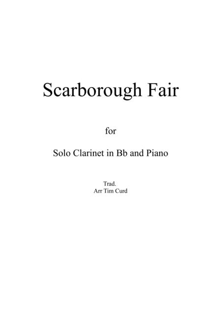 Scarborough Fair For Solo Clarinet In Bb Sheet Music