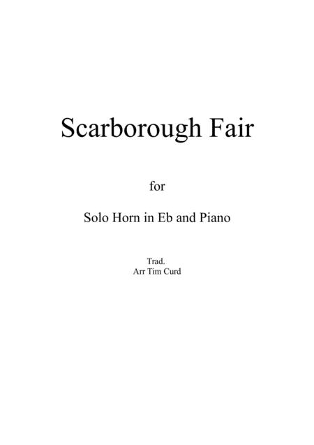 Scarborough Fair For Solo Horn In Eb And Piano Sheet Music