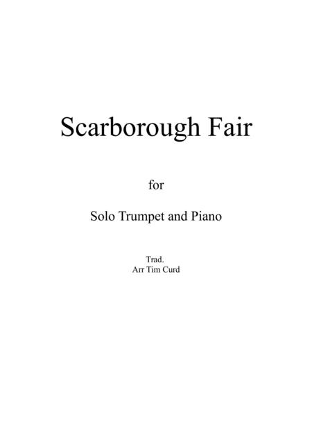 Scarborough Fair For Solo Trumpet In Bb And Piano Sheet Music