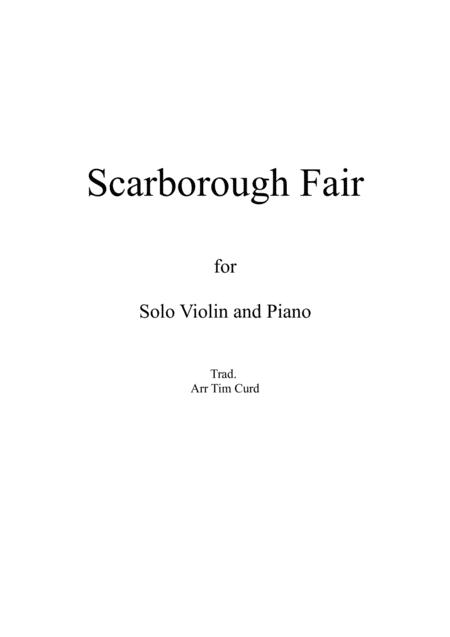 Free Sheet Music Scarborough Fair For Solo Violin And Piano