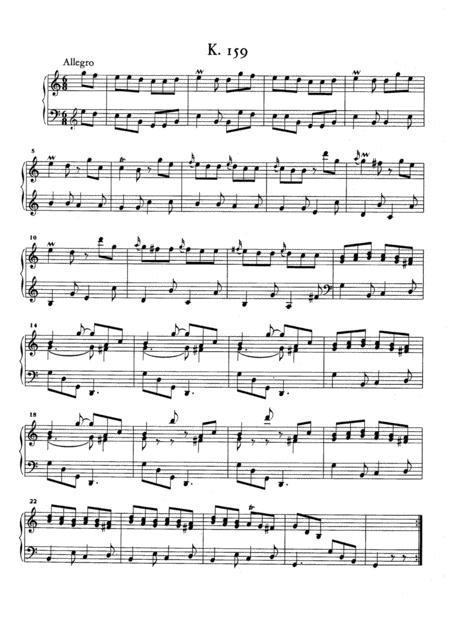 Free Sheet Music Scarlatti Sonata In C Major K 159 Complete Version